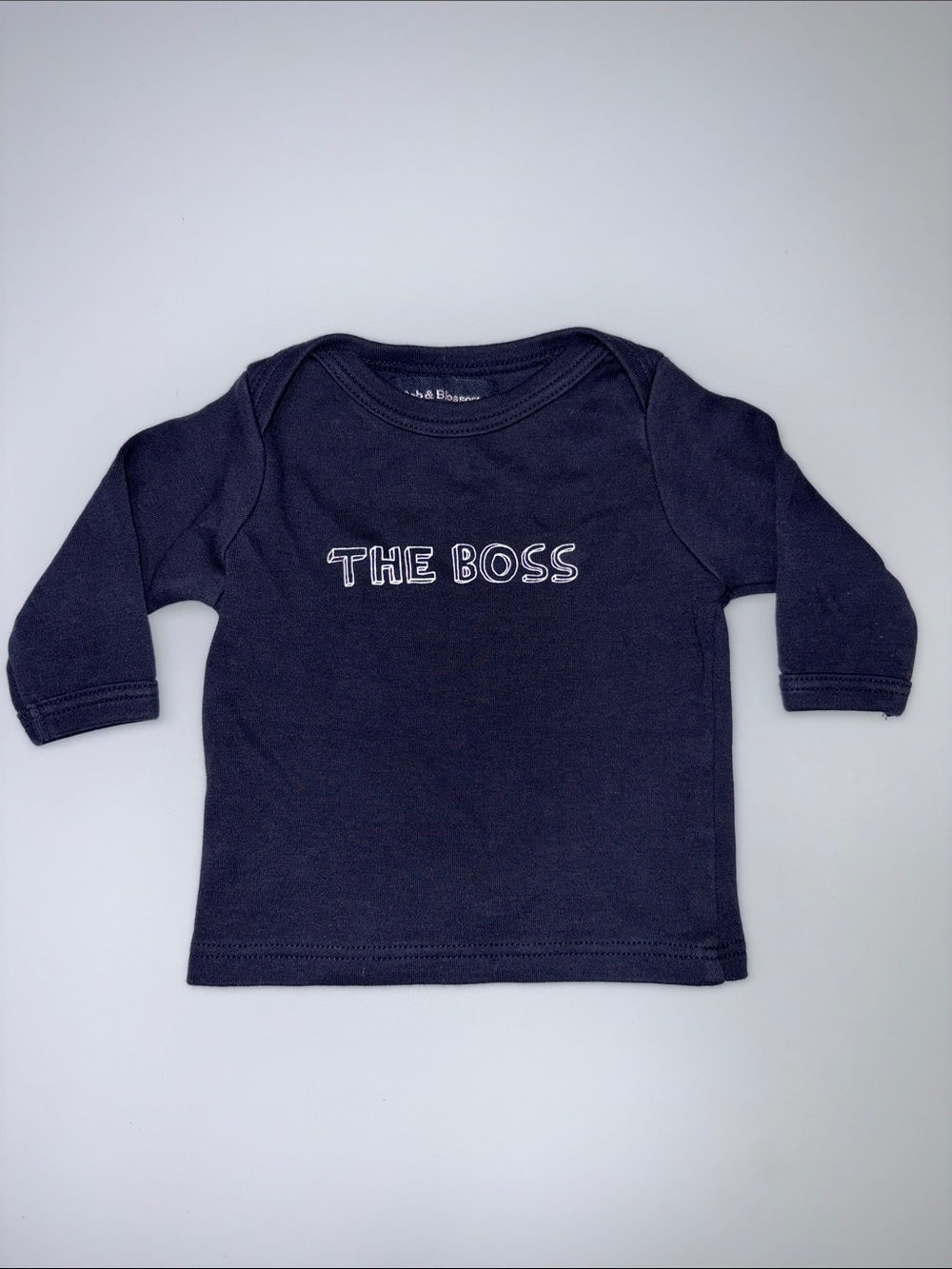 Bob and Blossom Navy Long Sleeve Shirt 6-12m